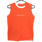 [ очень красивый товар ] Adabat вязаный лучший orange передний общий рисунок тканый ткань боковой линия белый женский M Golf одежда adabat