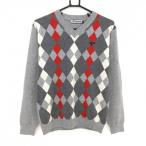 [ прекрасный товар ] Tour Stage свитер серый ×re дверь ga il style кашемир 100% вязаный мужской M Golf одежда TOURSTAGE