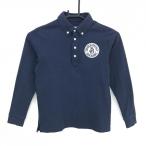 ジャックバニー 長袖ポロシャツ ネイビー ボタンダウン ロゴ刺しゅう ジュニア・キッズ 140(SS) ゴルフウェア Jack Bunny