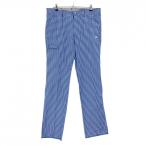 ショッピングkappa 【新品】カッパ パンツ ブルー×白 チェック 裾未処理 メンズ 88 ゴルフウェア Kappa