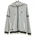 [ прекрасный товар ] тормозные колодки ba колено вязаный Zip Parker белый × чёрный рукав капот Logo шерсть . блузон мужской 6(XL) Golf одежда MASTER BUNNY EDITION