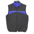  Descente Golf с хлопком двусторонний лучший чёрный × голубой обратная сторона голубой Logo силикон мужской M Golf одежда DESCENTE