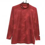  Under Armor длинный рукав с высоким воротником рубашка красный общий рисунок земля узор Logo белый мужской LG/G/G Golf одежда UNDER ARMOUR