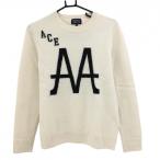  Pearly Gates свитер слоновая кость × чёрный шерсть вязаный мужской 5(L) Golf одежда PEARLY GATES