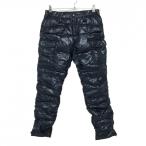 【美品】パーリーゲイツ ナイロンダウンパンツ ネイビー ウエストゴム 裾サイドジップ  レディース 1(M) ゴルフウェア PEARLY GATES