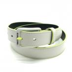 [ прекрасный товар ] New balance ремень белый × флуоресценция желтый пряжка белый мужской Golf одежда New Balance