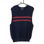  Polo Golf вязаный лучший темно-синий × красный . линия хлопок . мужской XL Golf одежда Ralph Lauren