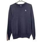  Pearly Gates свитер темно-синий рукав линия мужской 6(XL) Golf одежда PEARLY GATES