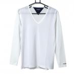 [ прекрасный товар ] paul (pole) Stuart спорт внутренний рубашка белый . примерно сетка V шея мужской L Golf одежда Paul Stuart SPORT