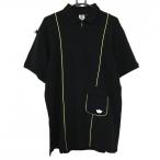  Adidas Originals короткий рукав One-piece чёрный × желтый половина Zip трубчатая обводка желтый женский Golf одежда adidas