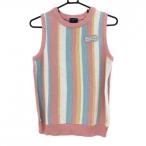 [ очень красивый товар ] Kiss on The зеленый вязаный лучший розовый × голубой женский L Golf одежда kiss on the green