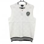 [ новый товар ] Pearly Gates вязаный лучший белый блок проверка способ тканый ткань . Logo V шея мужской 6(XL) Golf одежда PEARLY GATES