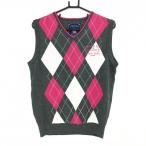  резчик and задний вязаный лучший серый × розовый передний . примерно a-ga il рисунок шерсть . мужской M Golf одежда CUTTER&BUCK