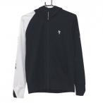 [ прекрасный товар ] пчела ya-z Zip Parker чёрный × белый рукав Logo жакет мужской M Golf одежда 8YARDS