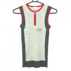 [ прекрасный товар ]piko-ne Club вязаный лучший светло-серый × красный половина Zip нашивка шерсть 100% женский II(L) Golf одежда PICONE