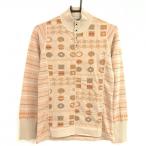  Heal Creek с высоким воротником свитер бежевый × orange Brown передний . примерно общий рисунок рукав * задняя сторона окантовка женский 40(M) Golf одежда Heal Creek