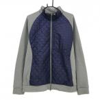 [ прекрасный товар ] Puma переключатель с хлопком жакет темно-синий × серый передний . примерно с хлопком тысяч птица рисунок . изначальный Logo вязаный мужской XXL Golf одежда большой размер PUMA