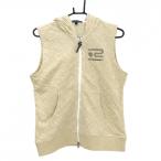 [ прекрасный товар ]rosa-sen с капюшоном . лучший оттенок бежевого × Brown общий рисунок Logo повреждение обработка женский L Golf одежда Rosasen