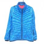  Mizuno Golf с хлопком жакет голубой × чёрный общий рисунок Logo принт мужской L Golf одежда MIZUNO