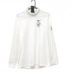 [ прекрасный товар ] Mizuno длинный рукав с высоким воротником рубашка белый × чёрный Logo .... мужской L Golf одежда MIZUNO