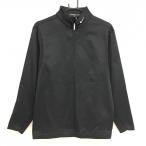 【超美品】ナイキゴルフ 長袖ハイネックシャツ 黒 ハーフジップ ネックロゴ 裏起毛  メンズ M ゴルフウェア NIKE