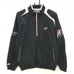 [ прекрасный товар ] Tour Stage 2WAY блузон чёрный × белый тепловое хранение подкладка половина Zip мужской M Golf одежда TOURSTAGE