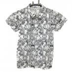 ジャックバニー×ドラえもん 半袖ポロシャツ 白×黒 うさ耳ドラえもん総柄 ジュニア・キッズ 140 ゴルフウェア Jack Bunny