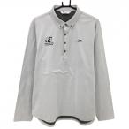 [ прекрасный товар ]tigola рубашка-поло с длинным рукавом светло-серый × серый общий рисунок обратная сторона мельчайший ворсистый кнопка down мужской XL Golf одежда TIGORA