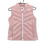 【超美品】デサントゴルフ ダウンベスト ピンク 軽量 中田英寿 レディース M ゴルフウェア DESCENTE