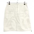  Heal Creek юбка белый × серый боковой Zip задний лента женский 40(M) Golf одежда Heal Creek