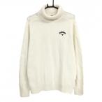 [ очень красивый товар ] Callaway ta-toru шея свитер белый Logo .... чёрный шерсть . вязаный мужской 3L Golf одежда большой размер Callaway