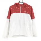  Callaway 4WAY с капюшоном . жакет белый × красный верхняя часть звезда рисунок подкладка сетка капот * рукав съемный женский L Golf одежда Callaway