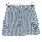 【超美品】ジャックバニー スカート ネイビー×白 ストライプ サイドポケット ジュニア・キッズ 150 ゴルフウェア Jack Bunny
