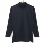 [ прекрасный товар ] Under Armor с высоким воротником внутренний рубашка чёрный × серый обратная сторона мельчайший ворсистый мужской LG Golf одежда UNDER ARMOUR