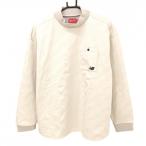 [ очень красивый товар ] New balance Golf с высоким воротником футболка бежевый обратная сторона ворсистый Logo общий рисунок земля узор мужской 4(M) Golf одежда New Balance