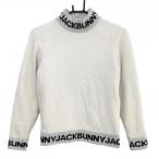  Jack ba колено подкладка есть с высоким воротником свитер белый × чёрный шея * кромка Logo вязаный женский 0(S) Golf одежда Jack Bunny