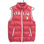  Kappa жилет красный × белый . изначальный нашивка down 80% мужской M Golf одежда Kappa