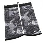 [ новый товар ]MU спорт с хлопком гетры чёрный × белый Британия знак общий рисунок внутри сторона ворсистый женский F Golf одежда M*U SPORTS