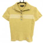 [ прекрасный товар ]23 район спорт джемпер с коротким рукавом горчично-желтый ребристый вязаный женский II(L) Golf одежда 23 район 