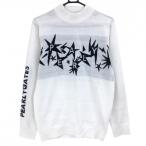 [ прекрасный товар ] Pearly Gates с высоким воротником свитер белый × темный темно-синий передний Logo мужской 4(M) Golf одежда 2024 год модели PEARLY GATES