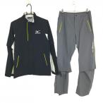  Mizuno Golf непромокаемая одежда (2WAY жакет × брюки ) чёрный × белый рукав съемный мужской M Golf одежда MIZUNO