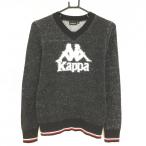 [ прекрасный товар ] Kappa свитер чёрный × белый передний Logo mo волосы способ женский L Golf одежда Kappa