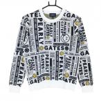 パーリーゲイツセーター白×黒総柄ニ...