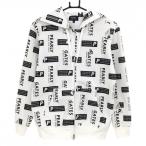  Pearly Gates Zip Parker белый × темный темно-синий общий рисунок двойной Zip женский 0(S) Golf одежда PEARLY GATES