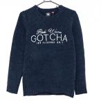 [ прекрасный товар ] Gotcha свитер темно-синий × белый молдинг вязаный Logo .... мужской SMALL Golf одежда GOTCHA