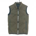 [ прекрасный товар ]unopiuunoug.-retore Golf жилет Brown Zip Logo нейлон . мужской V(L) Golf одежда 1PIU1UGUALE3