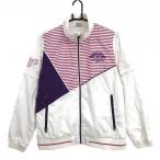  kiss mark Golf 2WAY жакет белый точка земля узор подкладка сетка рукав съемный женский L Golf одежда Kissmark Golf