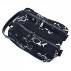 [ не использовался товар ]unopiuunoug.-re коллекционные карточки -to сумка чёрный × белый Logo общий рисунок раунд сумка Golf 1PIU1UGUALE3