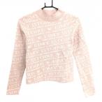 [ прекрасный товар ] Amy Golf с высоким воротником свитер дымчатый розовый × белой серии Британия знак общий рисунок вязаный женский F Golf одежда EIMY GOLF