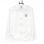 【美品】23区ゴルフ ニットジャケット 白 ロゴワッペン 背面星 ポリエステル100％  メンズ M ゴルフウェア 23区